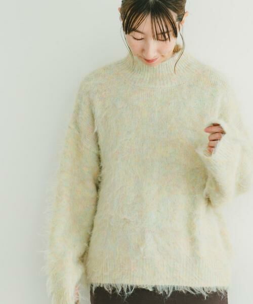 URBAN RESEARCH ITEMS / アーバンリサーチ アイテムズ ニット・セーター | ミックスシャギーハイネックニット | 詳細1