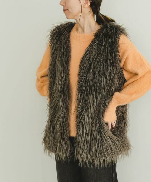 URBAN RESEARCH ITEMS / アーバンリサーチ アイテムズ ニット・セーター | シャギークルーネックニット | 詳細1