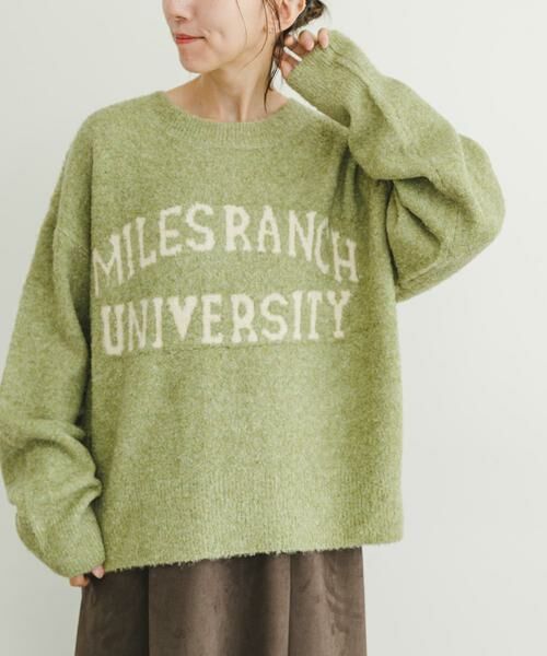 URBAN RESEARCH ITEMS / アーバンリサーチ アイテムズ ニット・セーター | ブークレビッグロゴニット | 詳細1