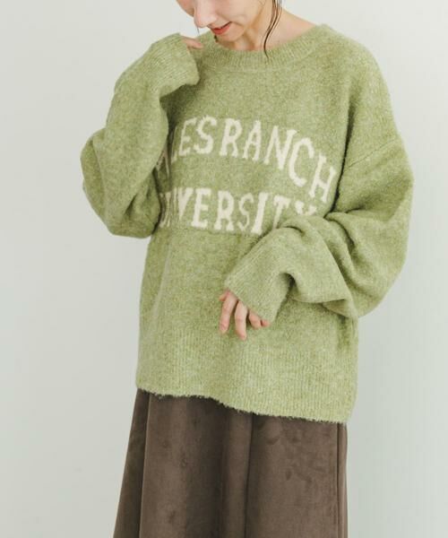 URBAN RESEARCH ITEMS / アーバンリサーチ アイテムズ ニット・セーター | ブークレビッグロゴニット | 詳細2