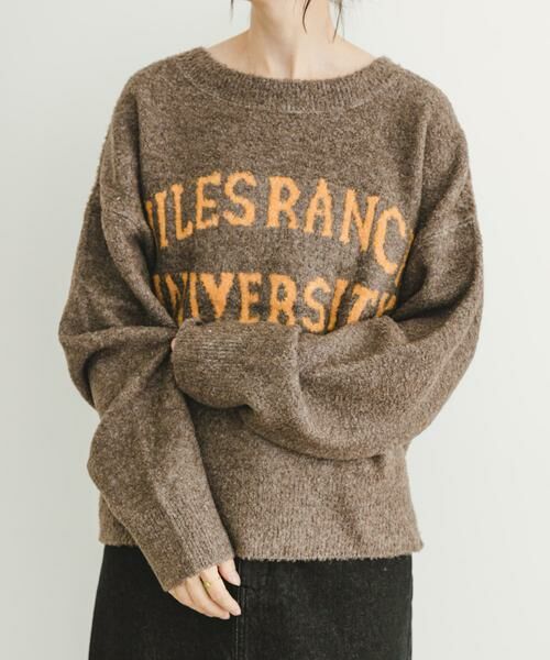 URBAN RESEARCH ITEMS / アーバンリサーチ アイテムズ ニット・セーター | ブークレビッグロゴニット | 詳細5