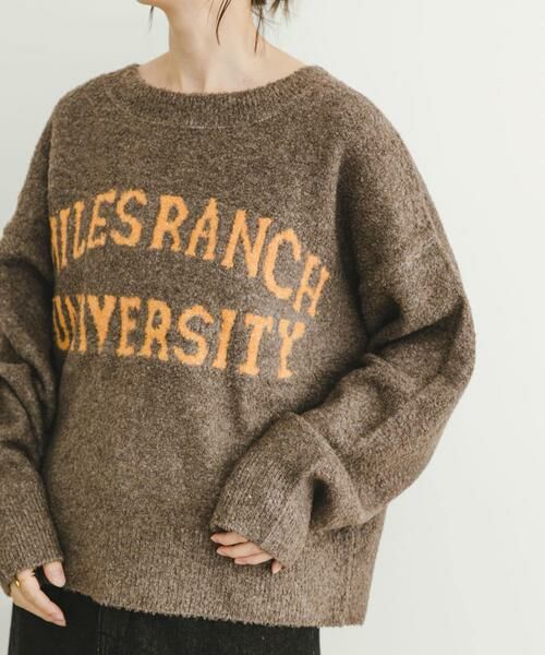 URBAN RESEARCH ITEMS / アーバンリサーチ アイテムズ ニット・セーター | ブークレビッグロゴニット | 詳細6