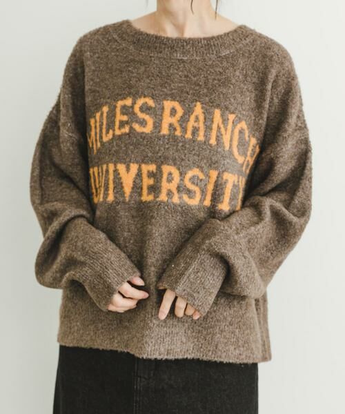 URBAN RESEARCH ITEMS / アーバンリサーチ アイテムズ ニット・セーター | ブークレビッグロゴニット | 詳細7