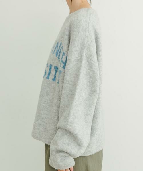 URBAN RESEARCH ITEMS / アーバンリサーチ アイテムズ ニット・セーター | ブークレビッグロゴニット | 詳細16