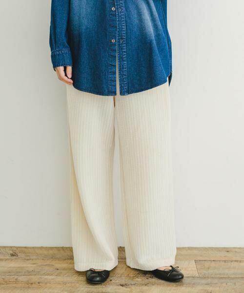 URBAN RESEARCH ITEMS/アーバンリサーチ アイテムズ ベロアイージーパンツ ホワイト系その他 FREE