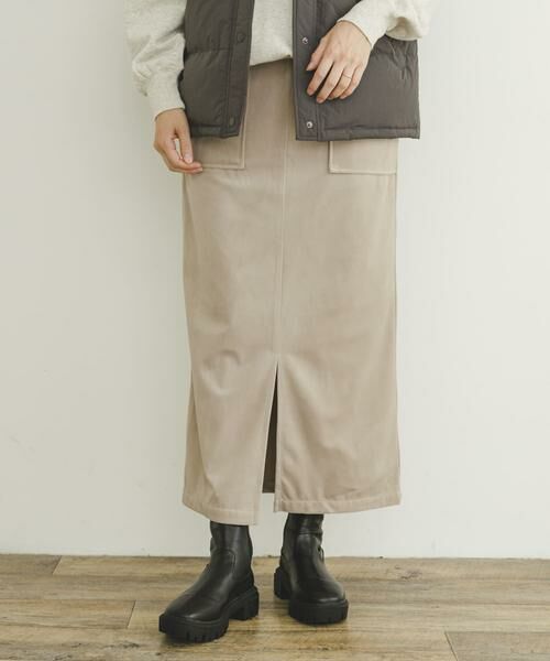 URBAN RESEARCH ITEMS / アーバンリサーチ アイテムズ スカート | スムースベロアタイトスカート | 詳細20