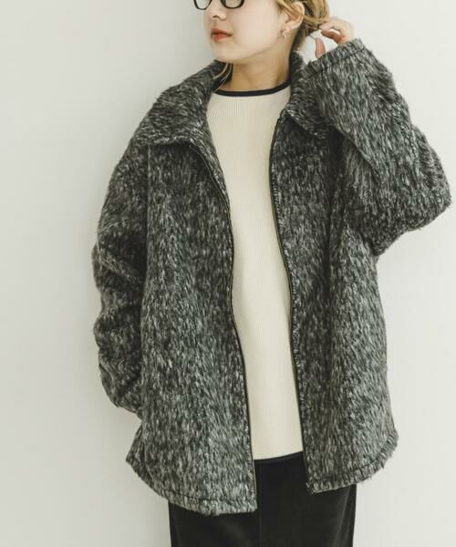 URBAN RESEARCH ITEMS/アーバンリサーチ アイテムズ ミックスシャギージャケット グレー FREE