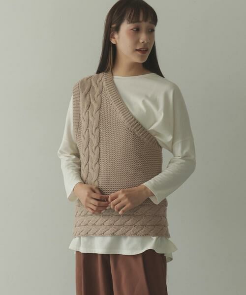 URBAN RESEARCH ITEMS / アーバンリサーチ アイテムズ ニット・セーター | ケーブルワンショルニット∴ | 詳細5