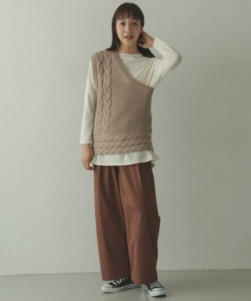 URBAN RESEARCH ITEMS / アーバンリサーチ アイテムズ ニット・セーター | ケーブルワンショルニット∴ | 詳細7