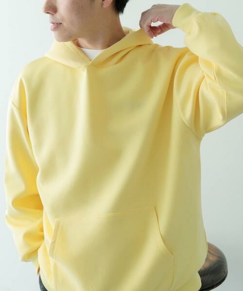 URBAN RESEARCH ITEMS / アーバンリサーチ アイテムズ パーカー | ストレッチダンボール プルオーバーパーカー(イエロー)