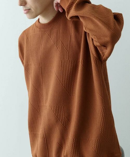 URBAN RESEARCH ITEMS / アーバンリサーチ アイテムズ Tシャツ | ジオメジャカード クルーネックトップス | 詳細1