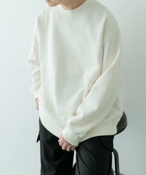 URBAN RESEARCH ITEMS / アーバンリサーチ アイテムズ Tシャツ | ジオメジャカード クルーネックトップス | 詳細13