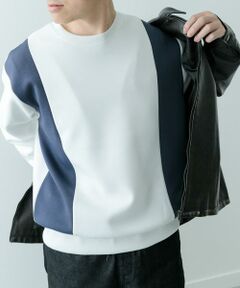 URBAN RESEARCH ITEMS / アーバンリサーチ アイテムズ スウェット | ストレッチダンボール 切替トップス B