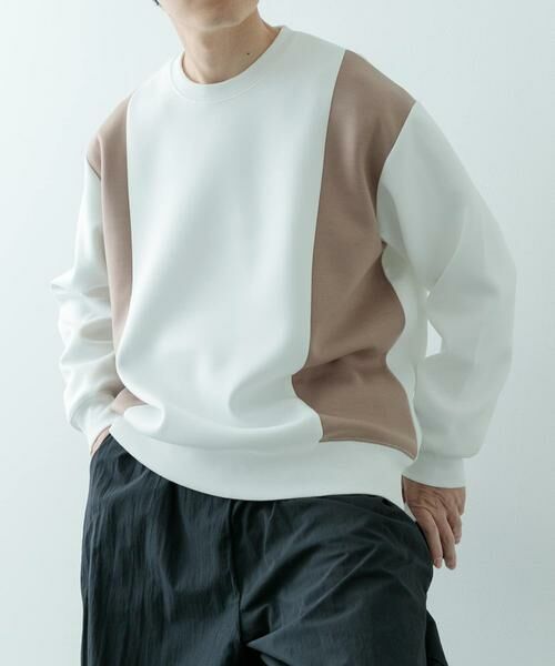 URBAN RESEARCH ITEMS / アーバンリサーチ アイテムズ スウェット | ストレッチダンボール 切替トップス B | 詳細4
