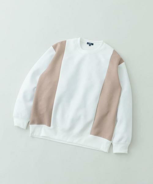 URBAN RESEARCH ITEMS/アーバンリサーチ アイテムズ ストレッチダンボール 切替トップス B モカ M URBAN RESEARCH ITEMS/アーバンリサーチ アイテムズ ストレッチダンボール 切替トップス B モカ M
