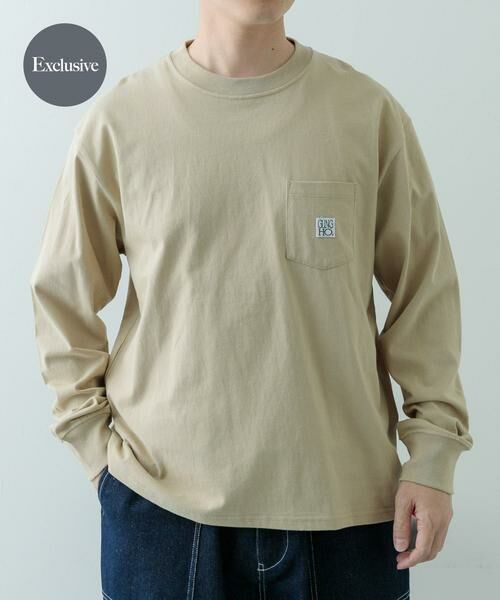 URBAN RESEARCH ITEMS/アーバンリサーチ アイテムズ 『別注』GUNGHO×ITEMS ポケットロングTシャツ ベージュ L URBAN RESEARCH ITEMS/アーバンリサーチ アイテムズ 『別注』GUNGHO×ITEMS ポケットロングTシャツ ベージュ L