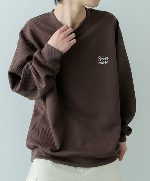 URBAN RESEARCH ITEMS / アーバンリサーチ アイテムズ スウェット | 『XLサイズあり』刺繍ジャカードロングスリーブカットソー | 詳細1