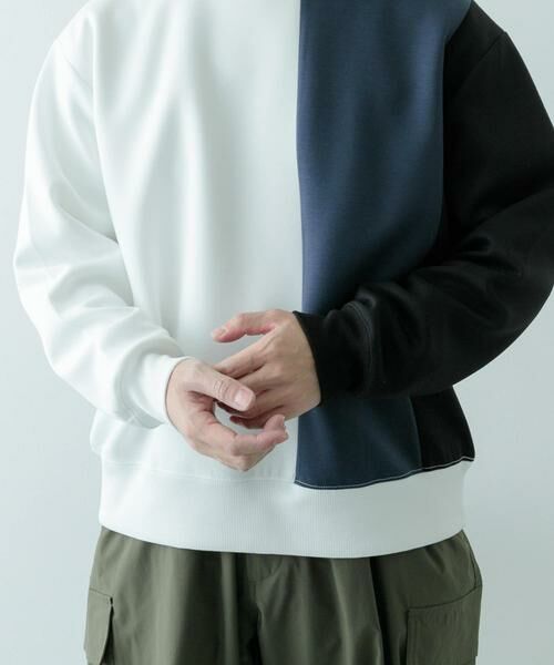 URBAN RESEARCH ITEMS / アーバンリサーチ アイテムズ スウェット | ストレッチダンボール 切替トップス A | 詳細12
