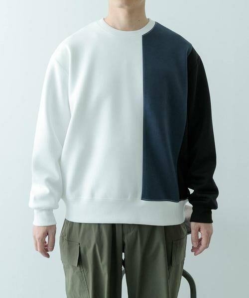 URBAN RESEARCH ITEMS / アーバンリサーチ アイテムズ スウェット | ストレッチダンボール 切替トップス A | 詳細17