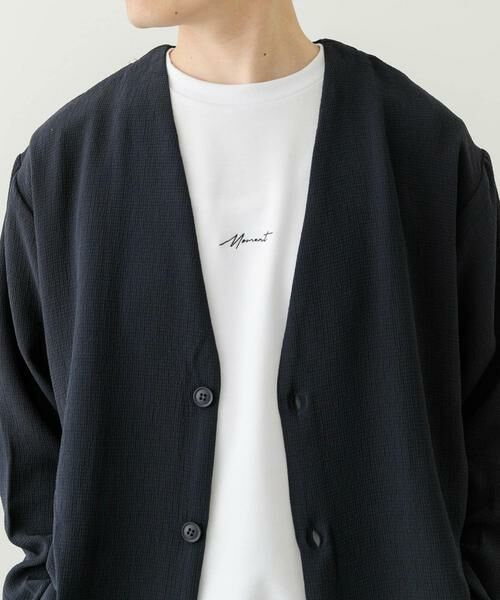 URBAN RESEARCH ITEMS / アーバンリサーチ アイテムズ カーディガン・ボレロ | ドライタッチカーディガン+刺繍ポンチTシャツセット | 詳細2