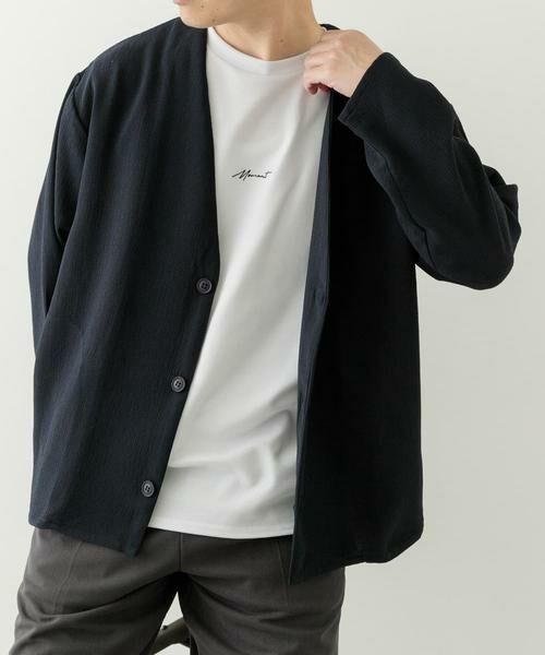 URBAN RESEARCH ITEMS / アーバンリサーチ アイテムズ カーディガン・ボレロ | ドライタッチカーディガン+刺繍ポンチTシャツセット | 詳細3