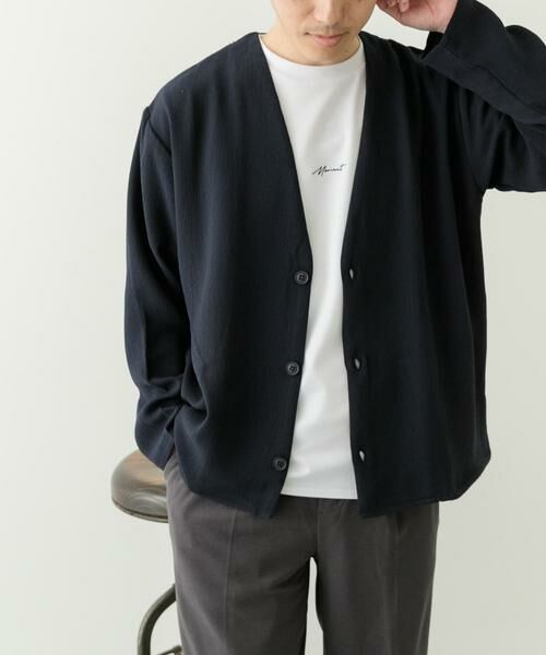 URBAN RESEARCH ITEMS / アーバンリサーチ アイテムズ カーディガン・ボレロ | ドライタッチカーディガン+刺繍ポンチTシャツセット | 詳細4