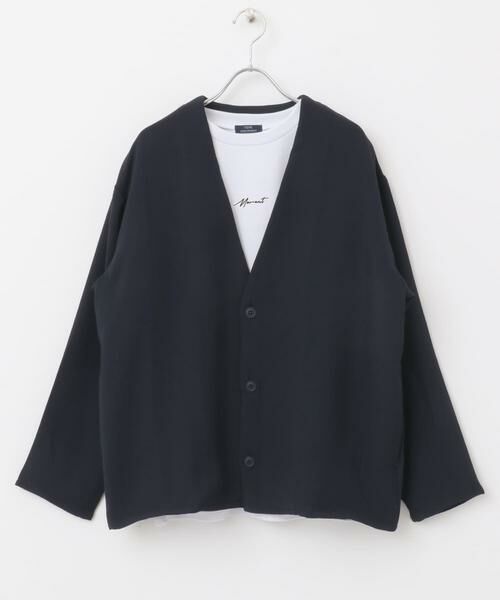 URBAN RESEARCH ITEMS / アーバンリサーチ アイテムズ カーディガン・ボレロ | ドライタッチカーディガン+刺繍ポンチTシャツセット | 詳細9