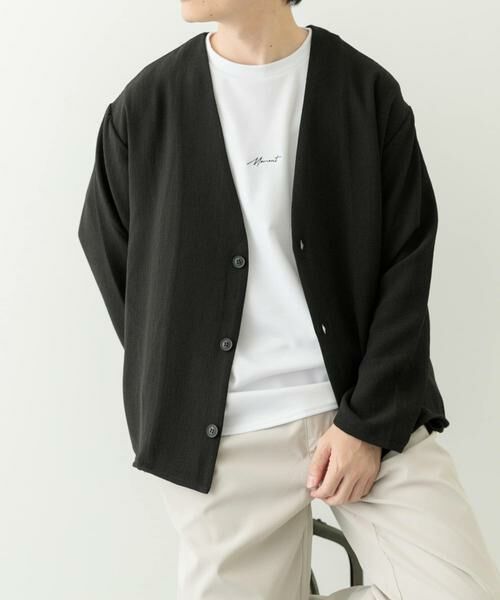 URBAN RESEARCH ITEMS / アーバンリサーチ アイテムズ カーディガン・ボレロ | ドライタッチカーディガン+刺繍ポンチTシャツセット | 詳細22