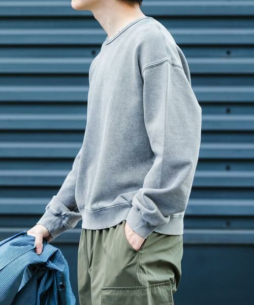 URBAN RESEARCH ITEMS / アーバンリサーチ アイテムズ スウェット | ダメージ裏毛クルーネックスウェット | 詳細10