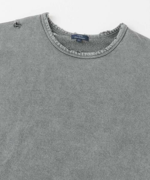 URBAN RESEARCH ITEMS / アーバンリサーチ アイテムズ スウェット | ダメージ裏毛クルーネックスウェット | 詳細13