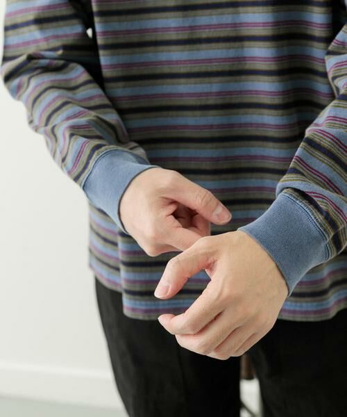 URBAN RESEARCH ITEMS / アーバンリサーチ アイテムズ Tシャツ | オーバーダイマルチボーダーカットソー | 詳細1