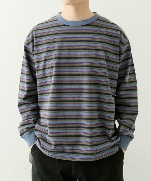 URBAN RESEARCH ITEMS / アーバンリサーチ アイテムズ Tシャツ | オーバーダイマルチボーダーカットソー | 詳細3