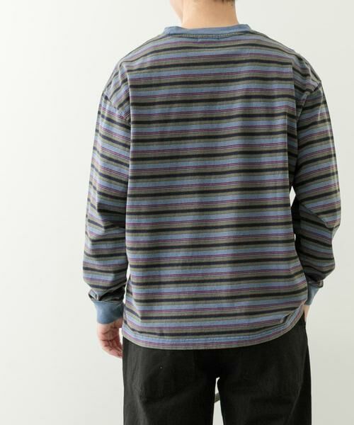 URBAN RESEARCH ITEMS / アーバンリサーチ アイテムズ Tシャツ | オーバーダイマルチボーダーカットソー | 詳細4