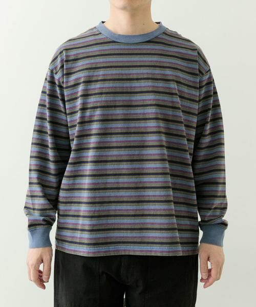 URBAN RESEARCH ITEMS / アーバンリサーチ アイテムズ Tシャツ | オーバーダイマルチボーダーカットソー | 詳細5