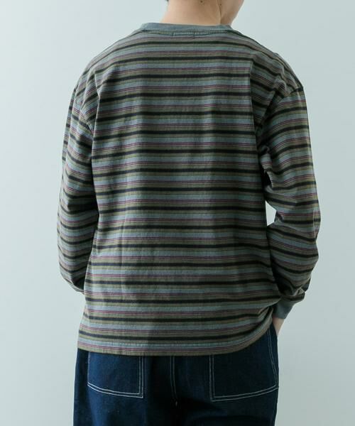 URBAN RESEARCH ITEMS / アーバンリサーチ アイテムズ Tシャツ | オーバーダイマルチボーダーカットソー | 詳細14