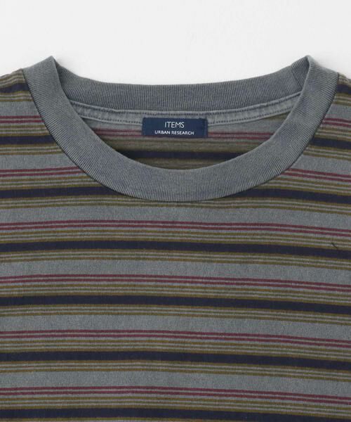 URBAN RESEARCH ITEMS / アーバンリサーチ アイテムズ Tシャツ | オーバーダイマルチボーダーカットソー | 詳細17