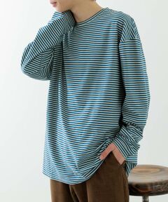 URBAN RESEARCH ITEMS / アーバンリサーチ アイテムズ Tシャツ | 天竺ボーダーロングスリーブカットソー