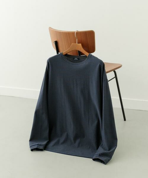 URBAN RESEARCH ITEMS/アーバンリサーチ アイテムズ 天竺ボーダーロングスリーブカットソー チャコールグレー L URBAN RESEARCH ITEMS/アーバンリサーチ アイテムズ 天竺ボーダーロングスリーブカットソー チャコールグレー L