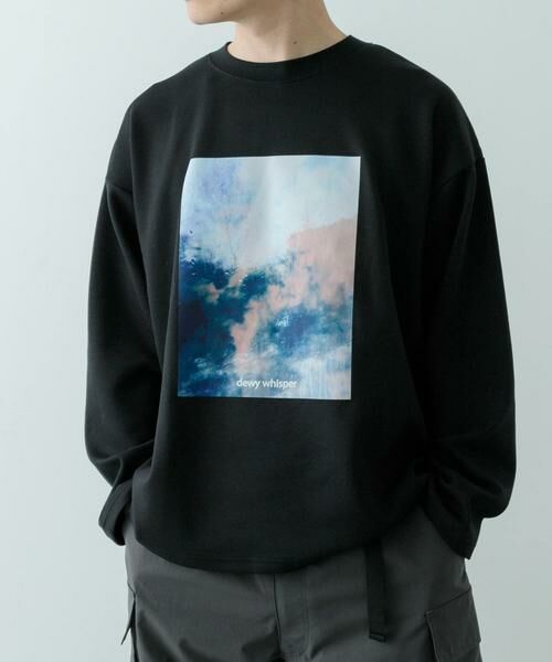 URBAN RESEARCH ITEMS/アーバンリサーチ アイテムズ Art Graphic ポンチカットソー Dewy ブラック M