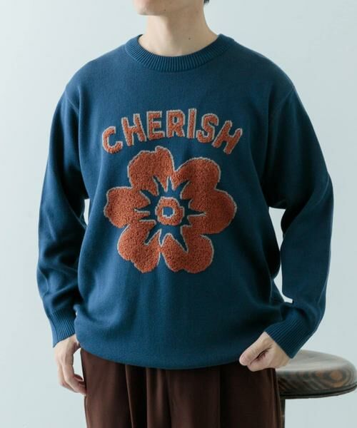 URBAN RESEARCH ITEMS/アーバンリサーチ アイテムズ ループJQDニット CHERISH ネイビー M URBAN RESEARCH ITEMS/アーバンリサーチ アイテムズ ループJQDニット CHERISH ネイビー M