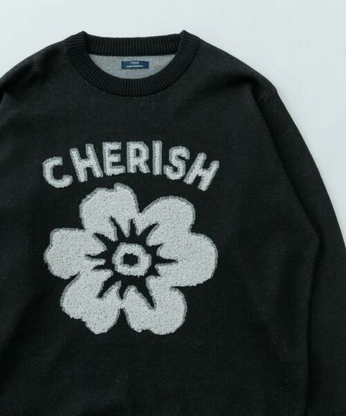 URBAN RESEARCH ITEMS/アーバンリサーチ アイテムズ ループJQDニット CHERISH ブラック M URBAN RESEARCH ITEMS/アーバンリサーチ アイテムズ ループJQDニット CHERISH ブラック M