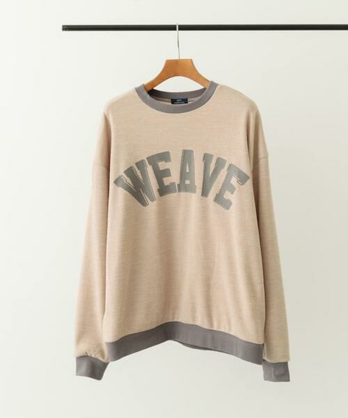 URBAN RESEARCH ITEMS/アーバンリサーチ アイテムズ ビンテージプリントスウェットライクニット ベージュ L URBAN RESEARCH ITEMS/アーバンリサーチ アイテムズ ビンテージプリントスウェットライクニット ベージュ L