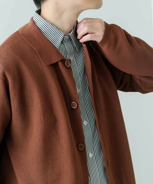 URBAN RESEARCH ITEMS / アーバンリサーチ アイテムズ カーディガン・ボレロ | ガーター編みニットシャツカーディガン | 詳細1