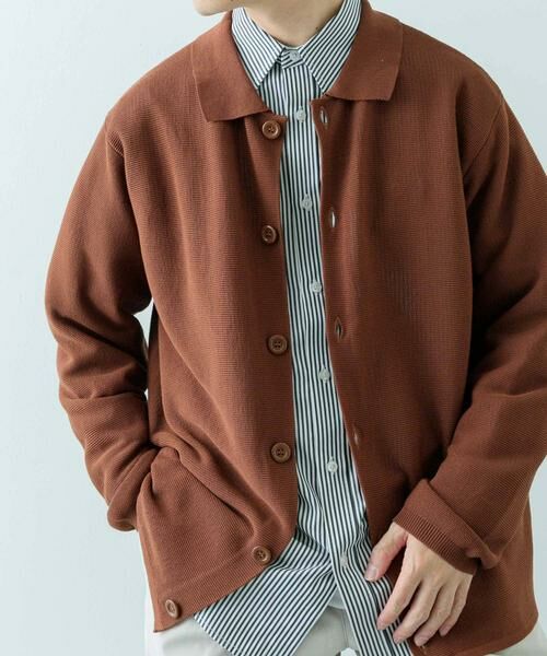 URBAN RESEARCH ITEMS / アーバンリサーチ アイテムズ カーディガン・ボレロ | ガーター編みニットシャツカーディガン | 詳細2