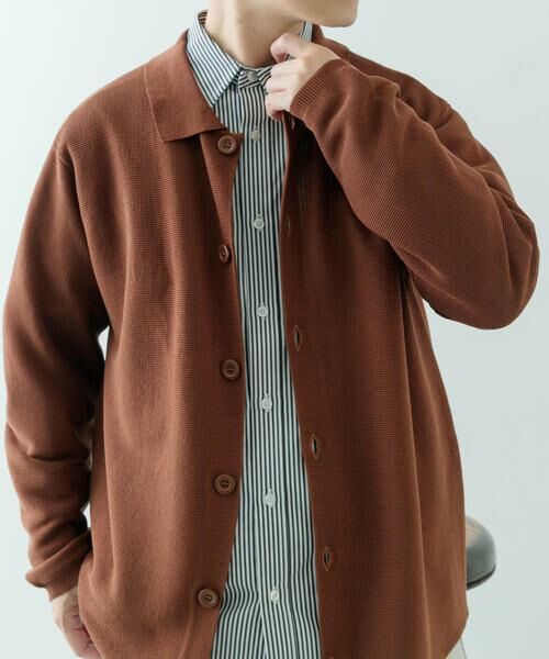 URBAN RESEARCH ITEMS / アーバンリサーチ アイテムズ カーディガン・ボレロ | ガーター編みニットシャツカーディガン | 詳細3