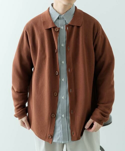 URBAN RESEARCH ITEMS / アーバンリサーチ アイテムズ カーディガン・ボレロ | ガーター編みニットシャツカーディガン | 詳細4