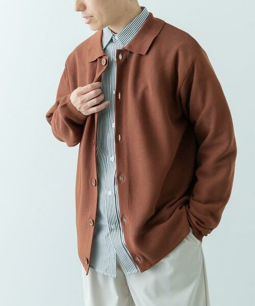 URBAN RESEARCH ITEMS / アーバンリサーチ アイテムズ カーディガン・ボレロ | ガーター編みニットシャツカーディガン | 詳細5