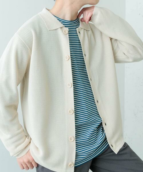 URBAN RESEARCH ITEMS / アーバンリサーチ アイテムズ カーディガン・ボレロ | ガーター編みニットシャツカーディガン | 詳細17