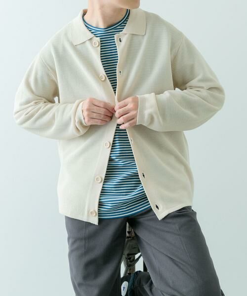 URBAN RESEARCH ITEMS / アーバンリサーチ アイテムズ カーディガン・ボレロ | ガーター編みニットシャツカーディガン | 詳細18