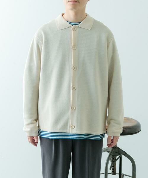 URBAN RESEARCH ITEMS / アーバンリサーチ アイテムズ カーディガン・ボレロ | ガーター編みニットシャツカーディガン | 詳細21